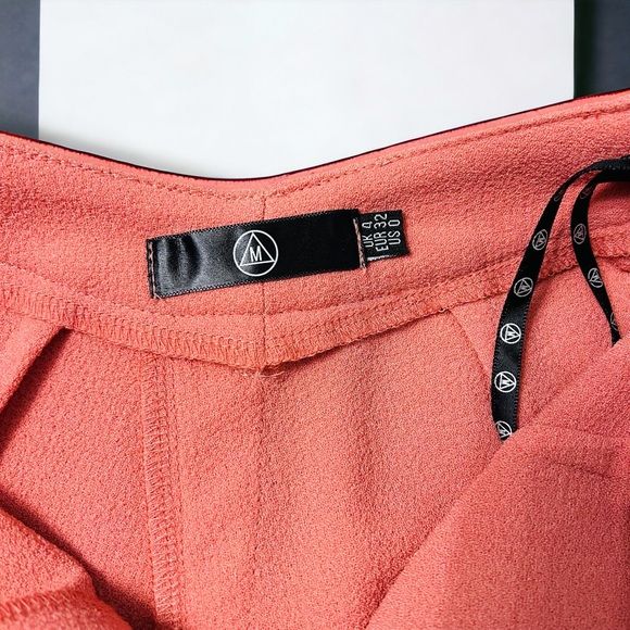 Missguided Salmon Pink High Waisted Wide Leg Pants | Size 0 | NWOT | - Picture 7 of 11